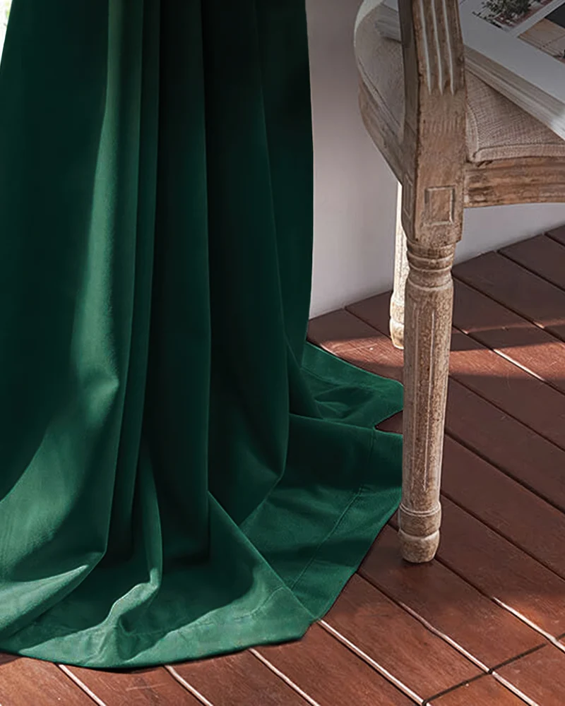 Classic 100% Blackout Velvet Custom Curtain