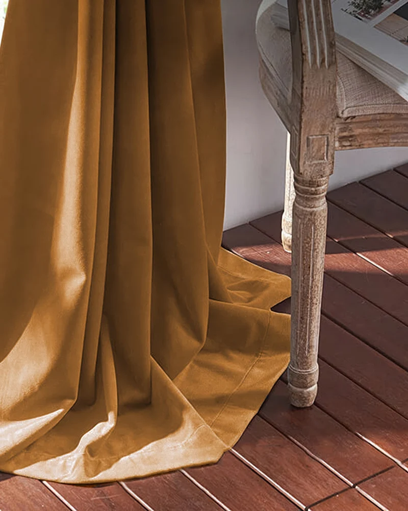 Classic 100% Blackout Velvet Custom Curtain
