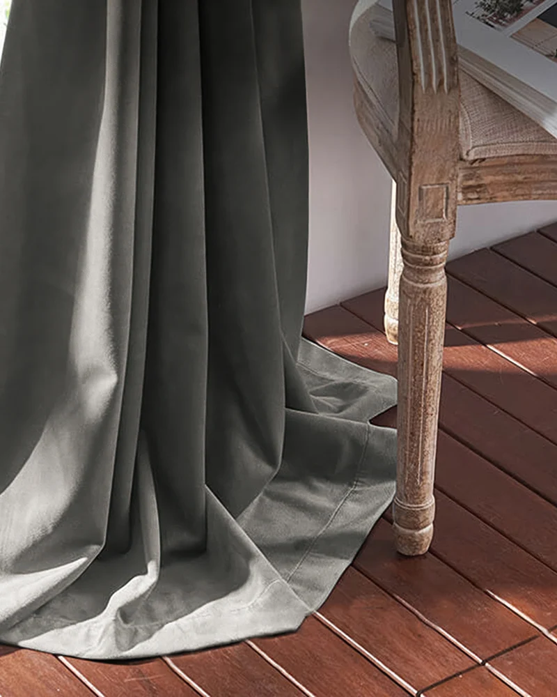 Classic 100% Blackout Velvet Custom Curtain