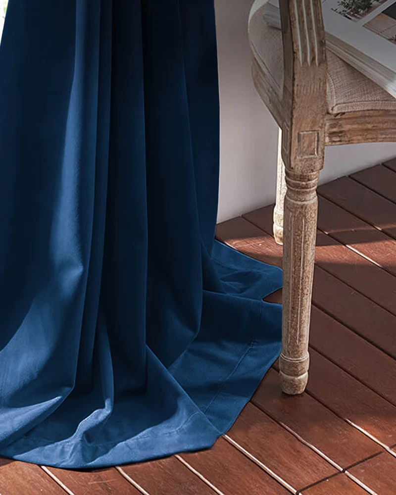 Classic 100% Blackout Velvet Custom Curtain