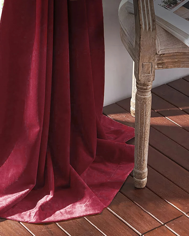 Classic 100% Blackout Velvet Custom Curtain