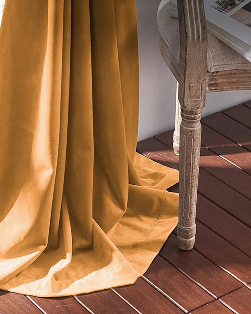 Classic 100% Blackout Velvet Custom Curtain