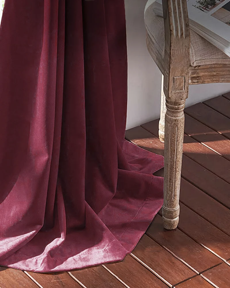 Classic 100% Blackout Velvet Custom Curtain