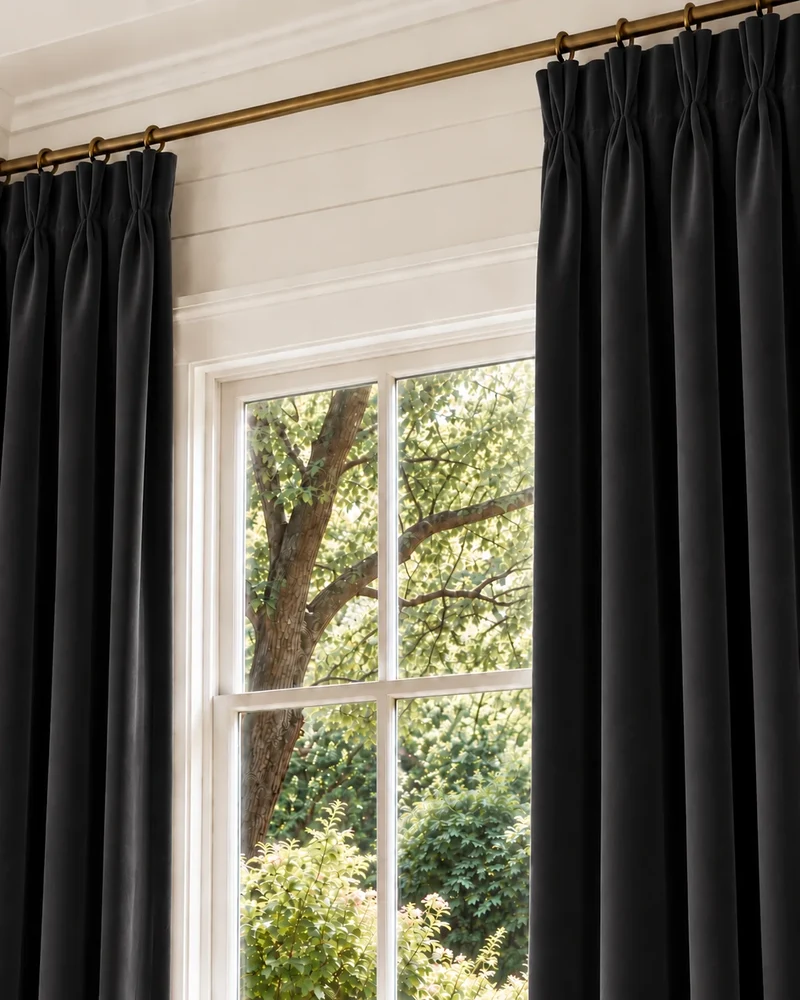 Classic 100% Blackout Velvet Custom Curtain