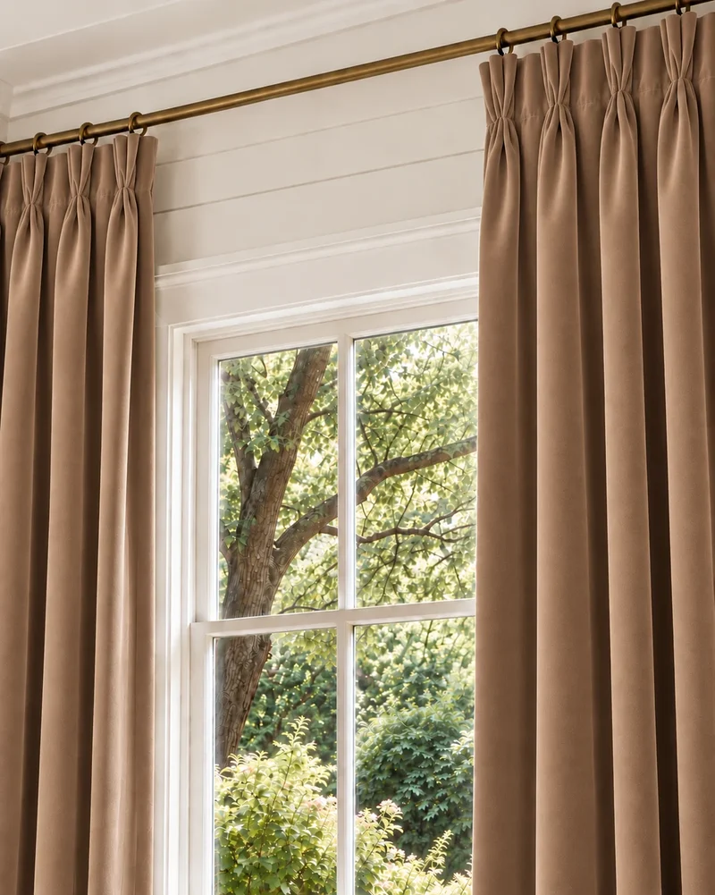 Classic 100% Blackout Velvet Custom Curtain