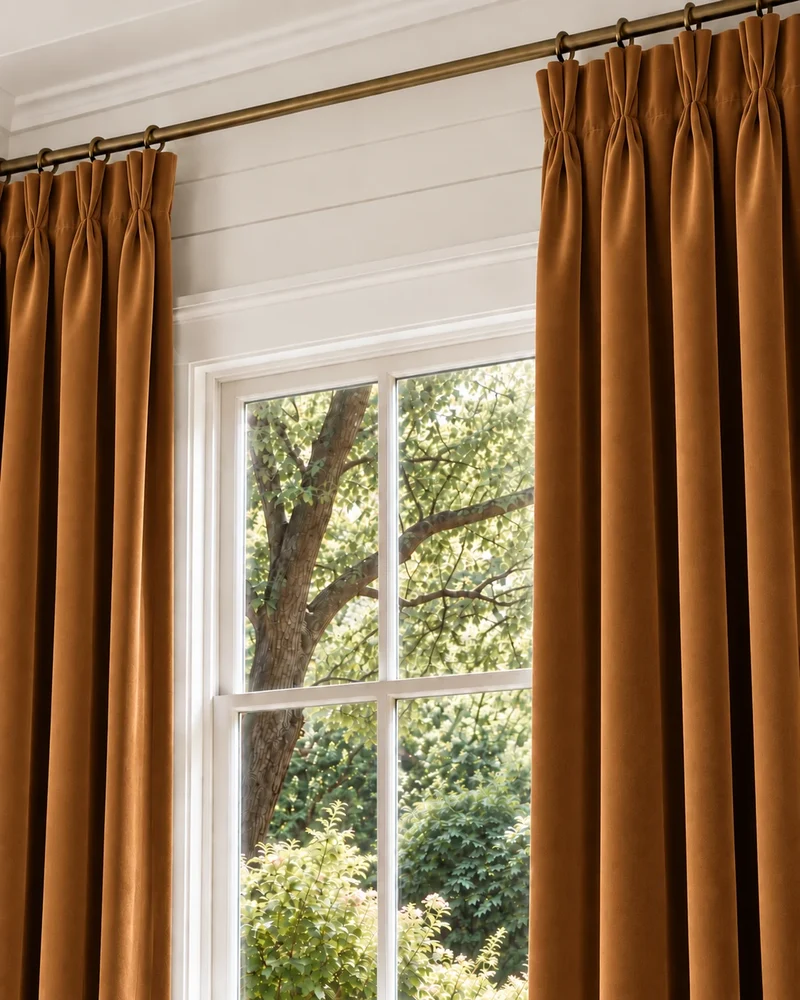 Classic 100% Blackout Velvet Custom Curtain