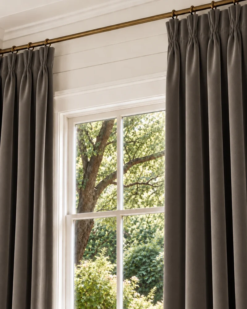 Classic 100% Blackout Velvet Custom Curtain