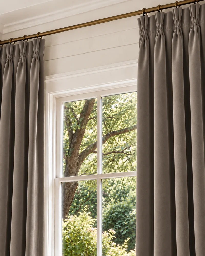 Classic 100% Blackout Velvet Custom Curtain