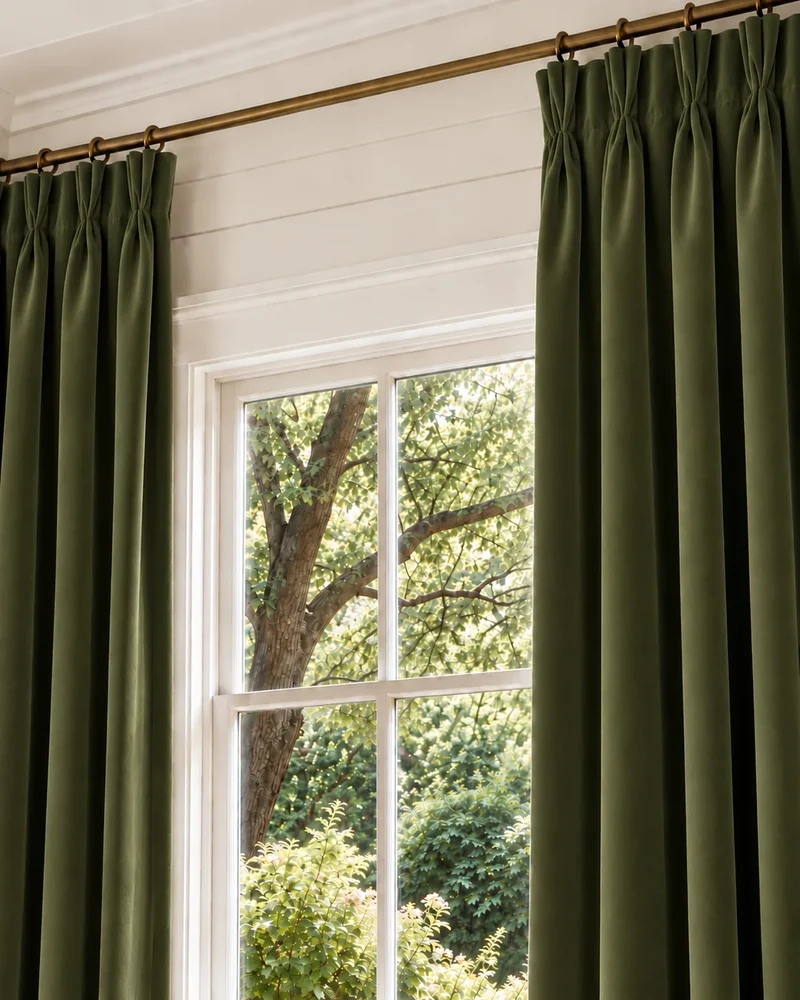 Classic 100% Blackout Velvet Custom Curtain