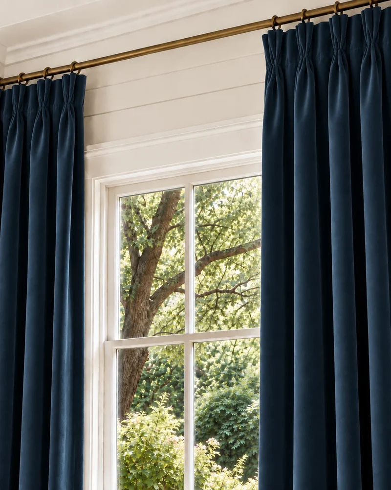 Classic 100% Blackout Velvet Custom Curtain