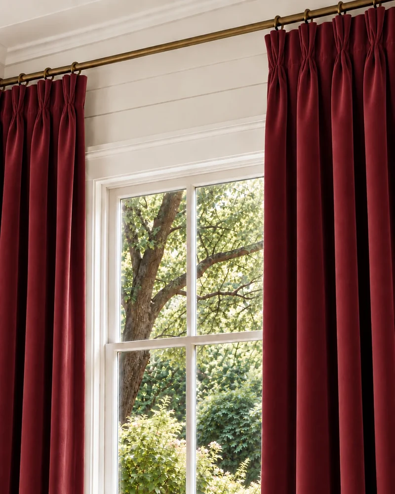 Classic 100% Blackout Velvet Custom Curtain