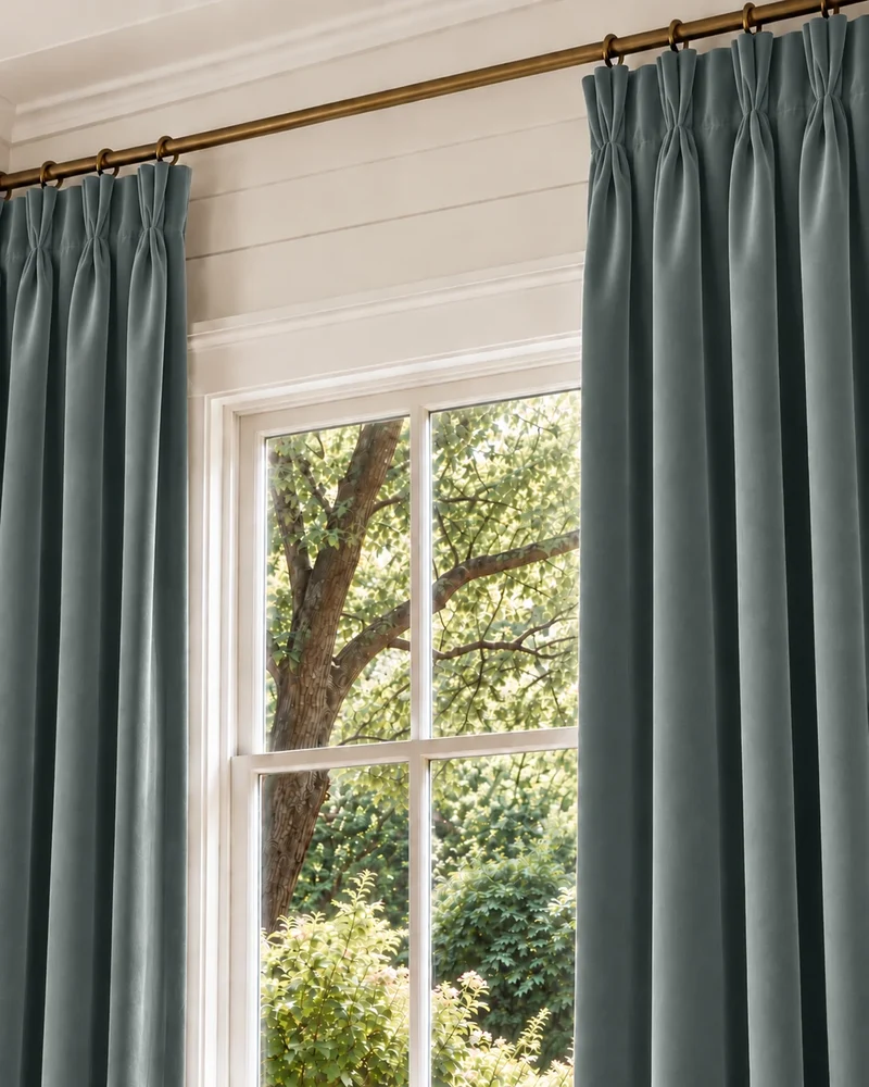 Classic 100% Blackout Velvet Custom Curtain