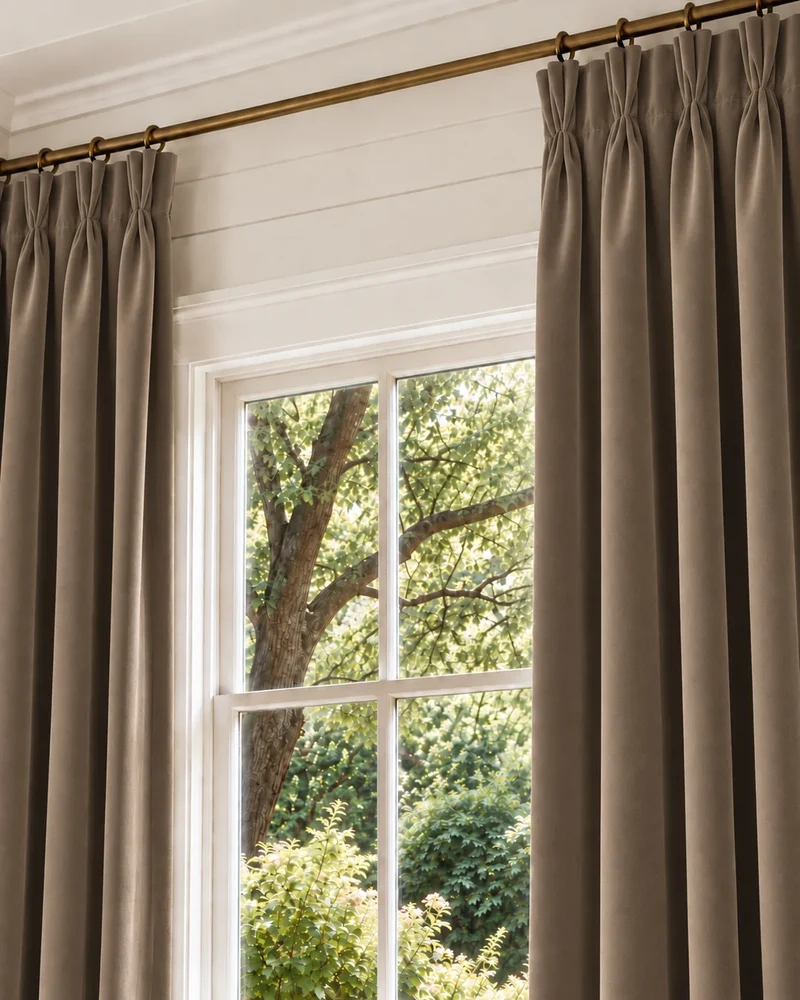 Classic 100% Blackout Velvet Custom Curtain