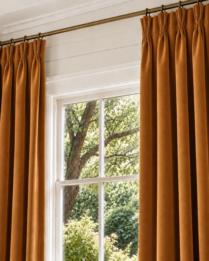 Classic 100% Blackout Velvet Custom Curtain