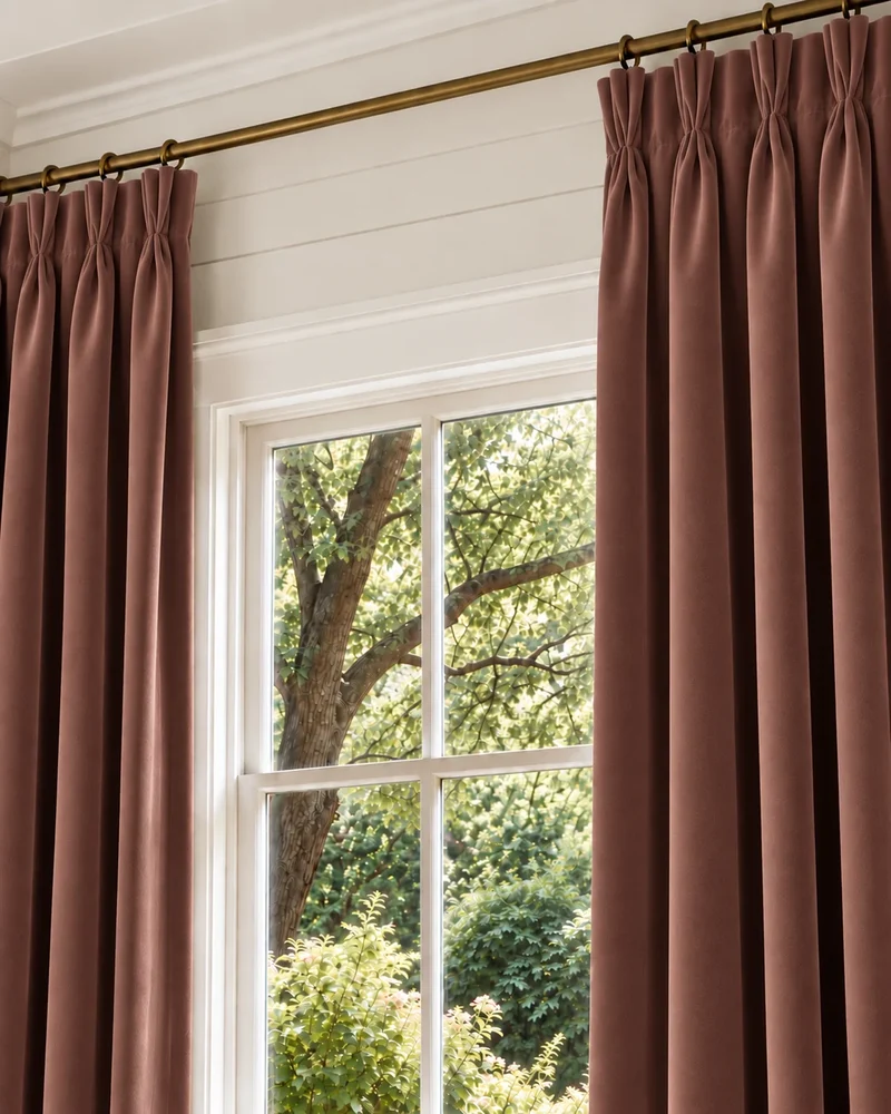 Classic 100% Blackout Velvet Custom Curtain