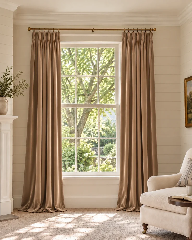 Classic 100% Blackout Velvet Custom Curtain