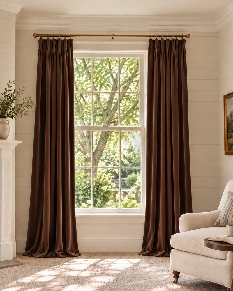 Classic 100% Blackout Velvet Custom Curtain