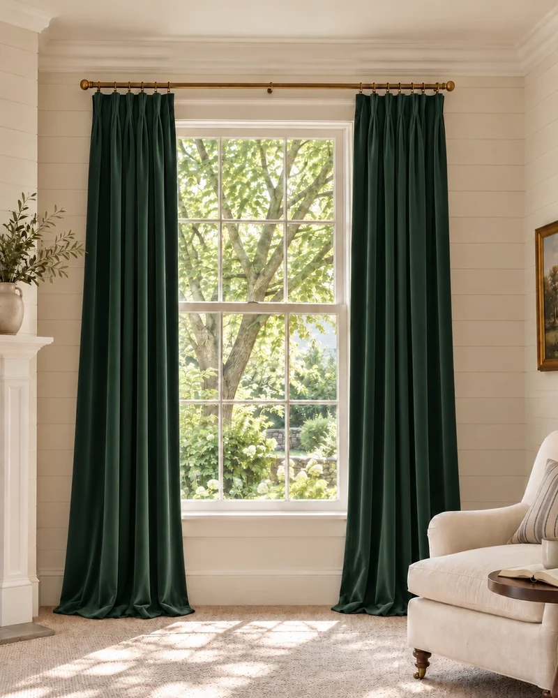 Classic 100% Blackout Velvet Custom Curtain