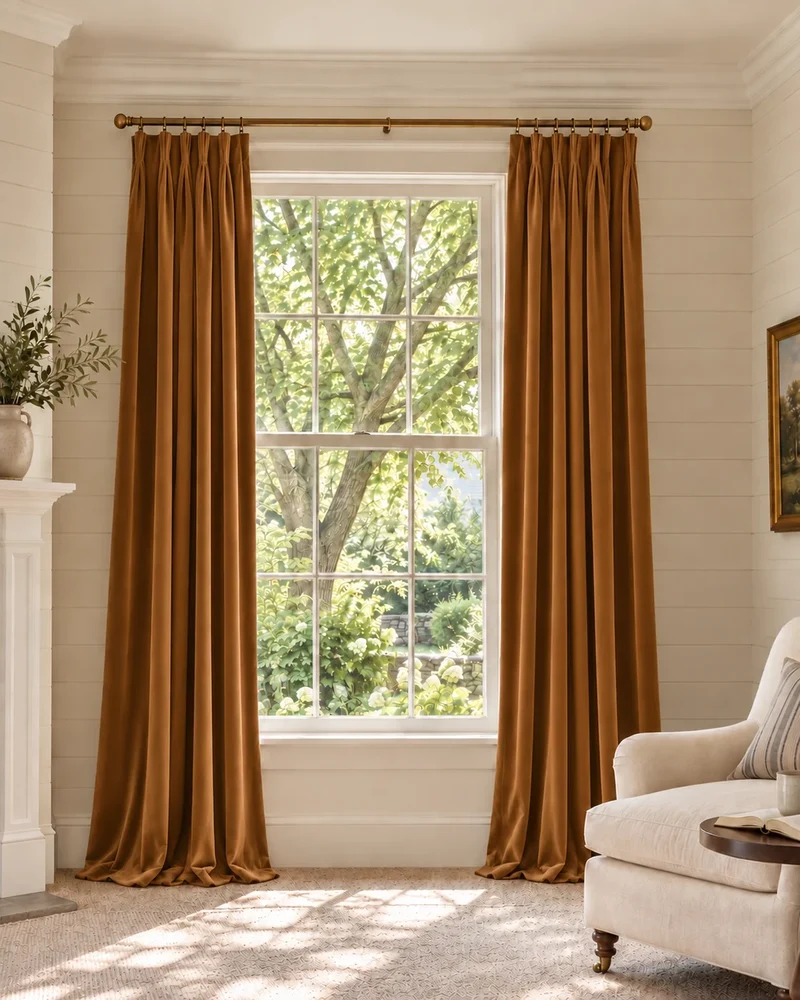 Classic 100% Blackout Velvet Custom Curtain