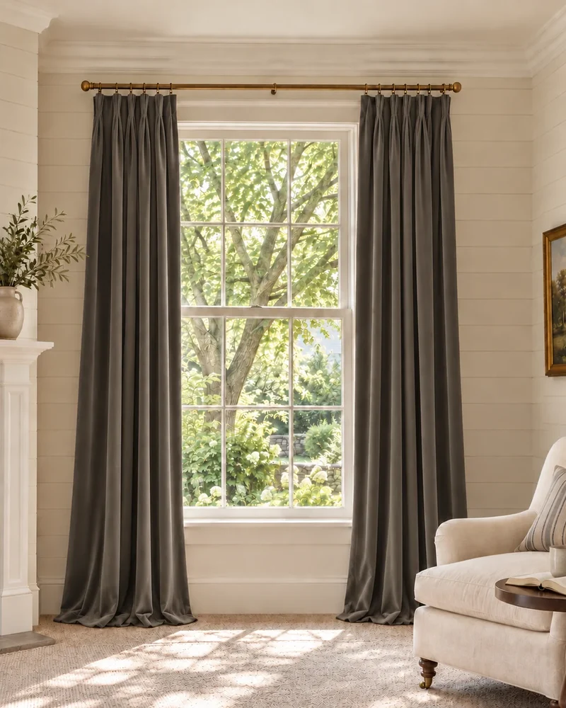 Classic 100% Blackout Velvet Custom Curtain