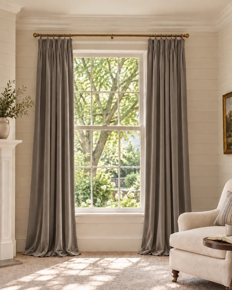 Classic 100% Blackout Velvet Custom Curtain