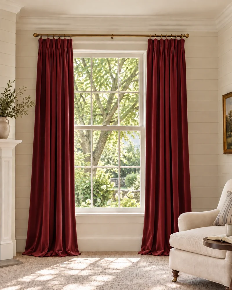 Classic 100% Blackout Velvet Custom Curtain