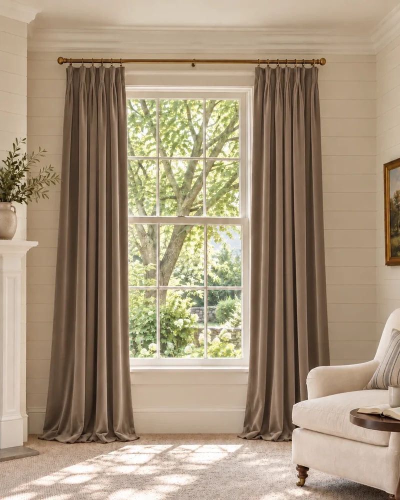 Classic 100% Blackout Velvet Custom Curtain