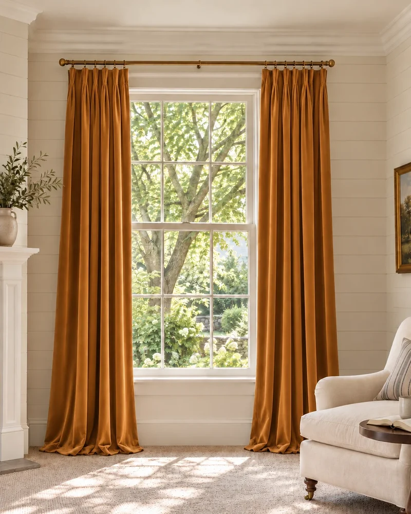 Classic 100% Blackout Velvet Custom Curtain