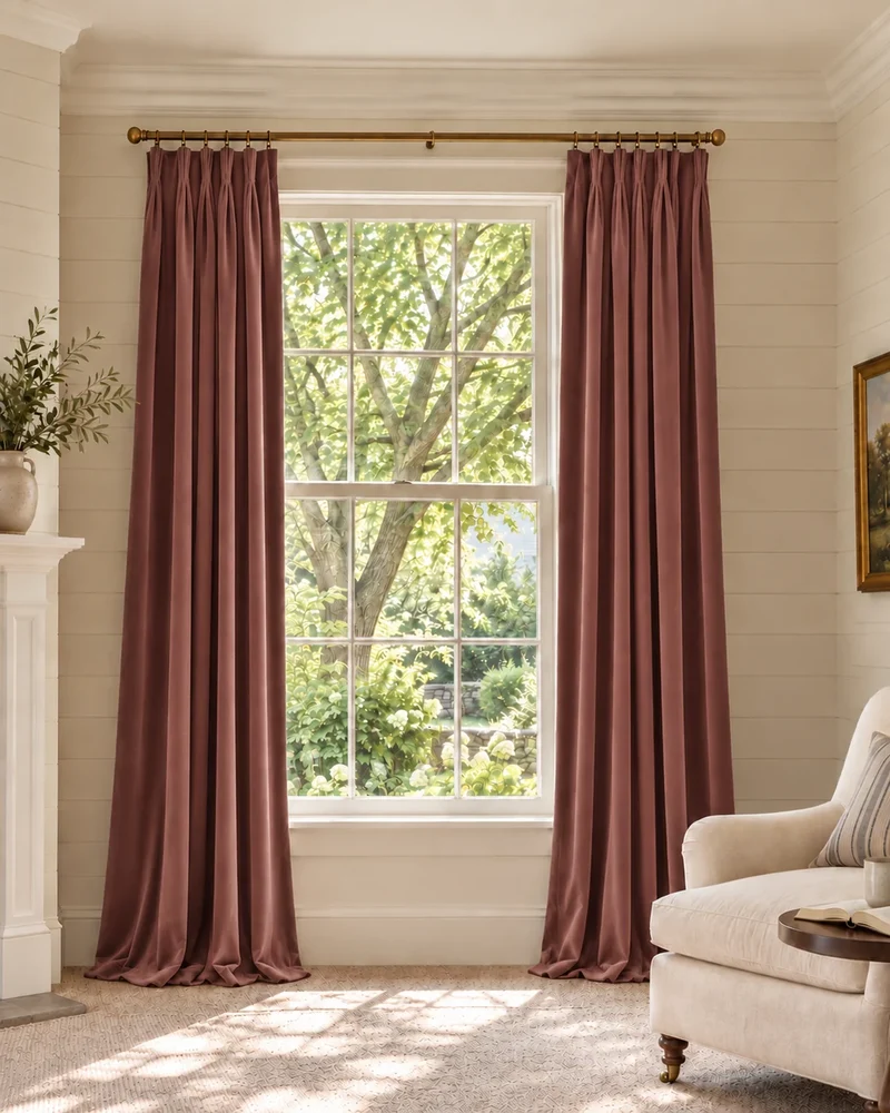 Classic 100% Blackout Velvet Custom Curtain