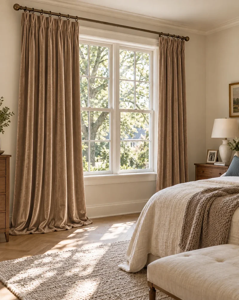 Classic 100% Blackout Velvet Custom Curtain