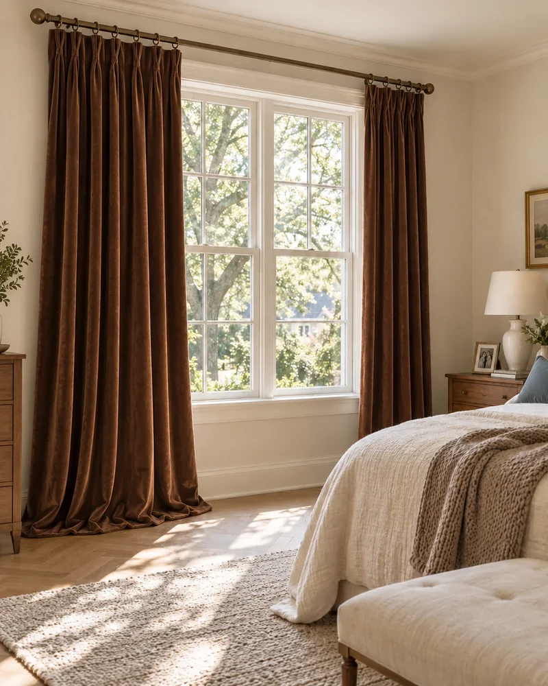 Classic 100% Blackout Velvet Custom Curtain