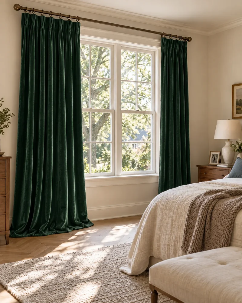 Classic 100% Blackout Velvet Custom Curtain