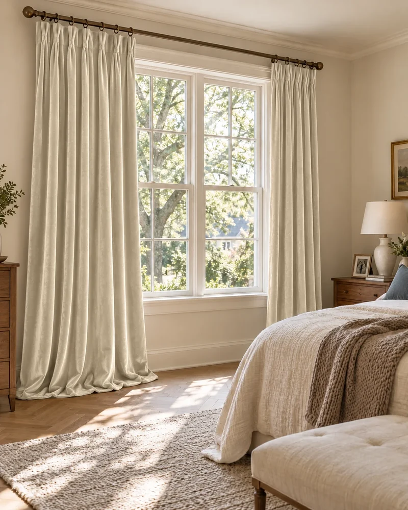 Classic 100% Blackout Velvet Custom Curtain