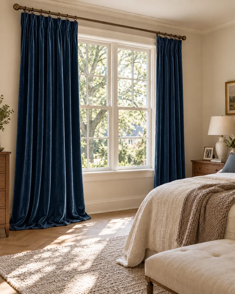 Classic 100% Blackout Velvet Custom Curtain