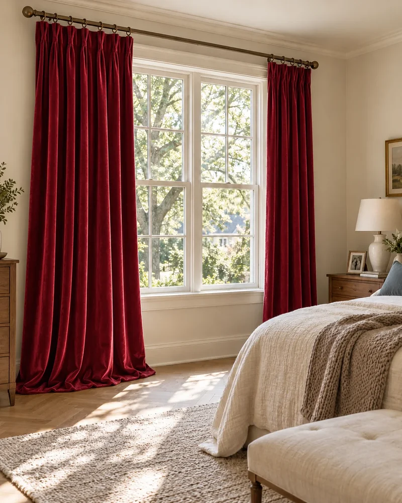 Classic 100% Blackout Velvet Custom Curtain