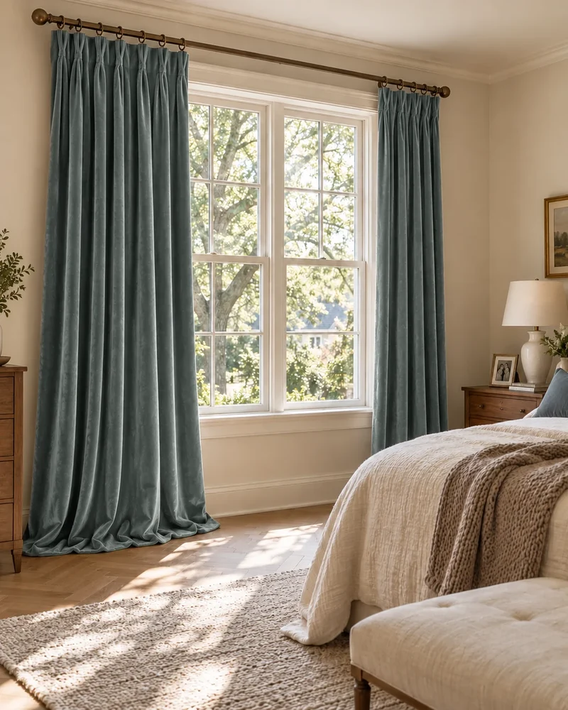 Classic 100% Blackout Velvet Custom Curtain
