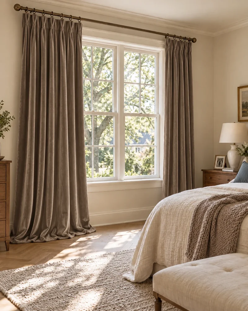 Classic 100% Blackout Velvet Custom Curtain