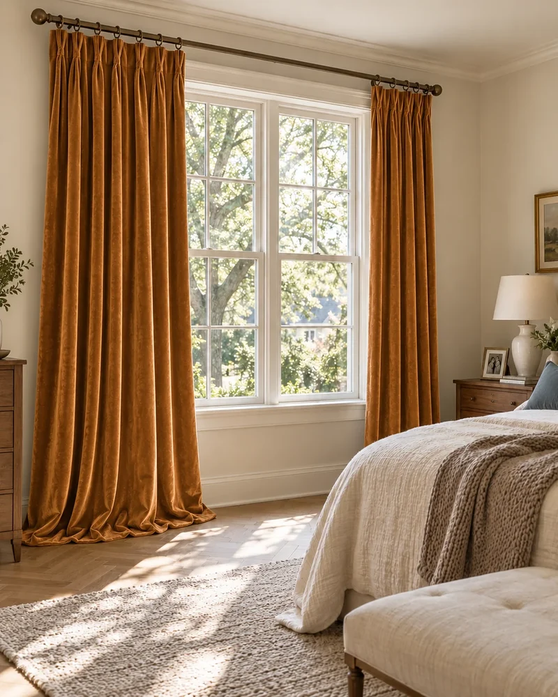 Classic 100% Blackout Velvet Custom Curtain