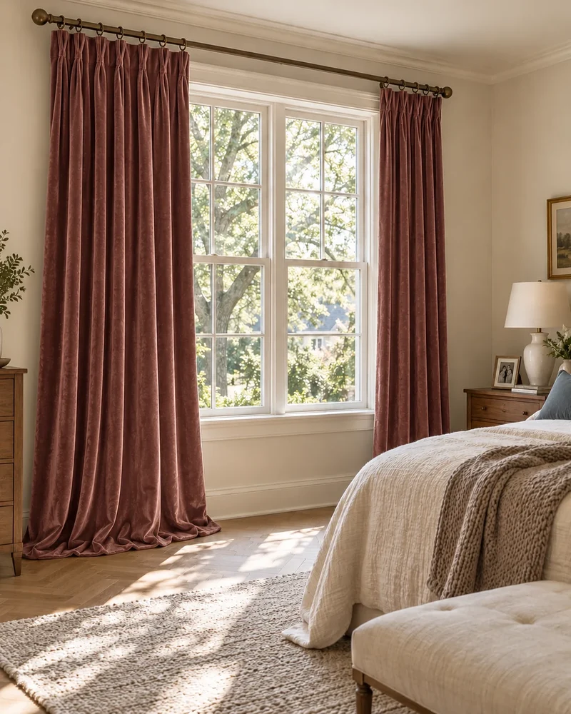 Classic 100% Blackout Velvet Custom Curtain