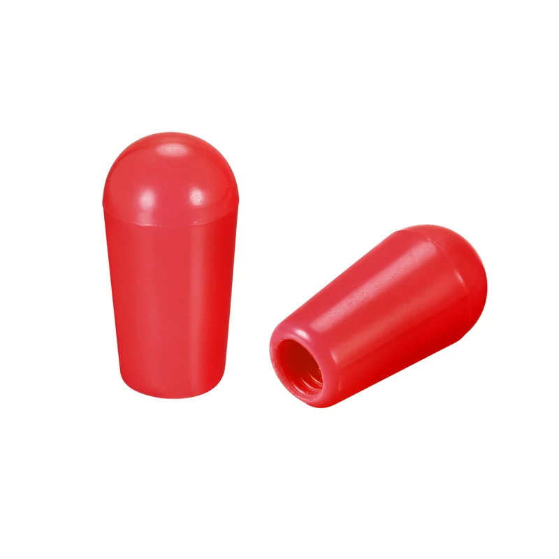 Toggle Switch Knob Cap Red Cover ABS 8mm Dia for 3 Way Guitar Switch, Pack of 5