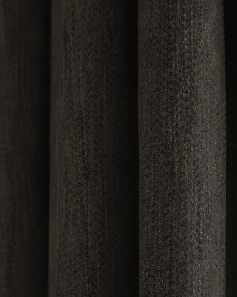 Ivy Linen Look Heavyweight Herringbone Textured Custom Curtain