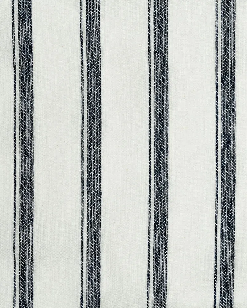 Cate 100% Linen Striped Custom Cafe Curtain
