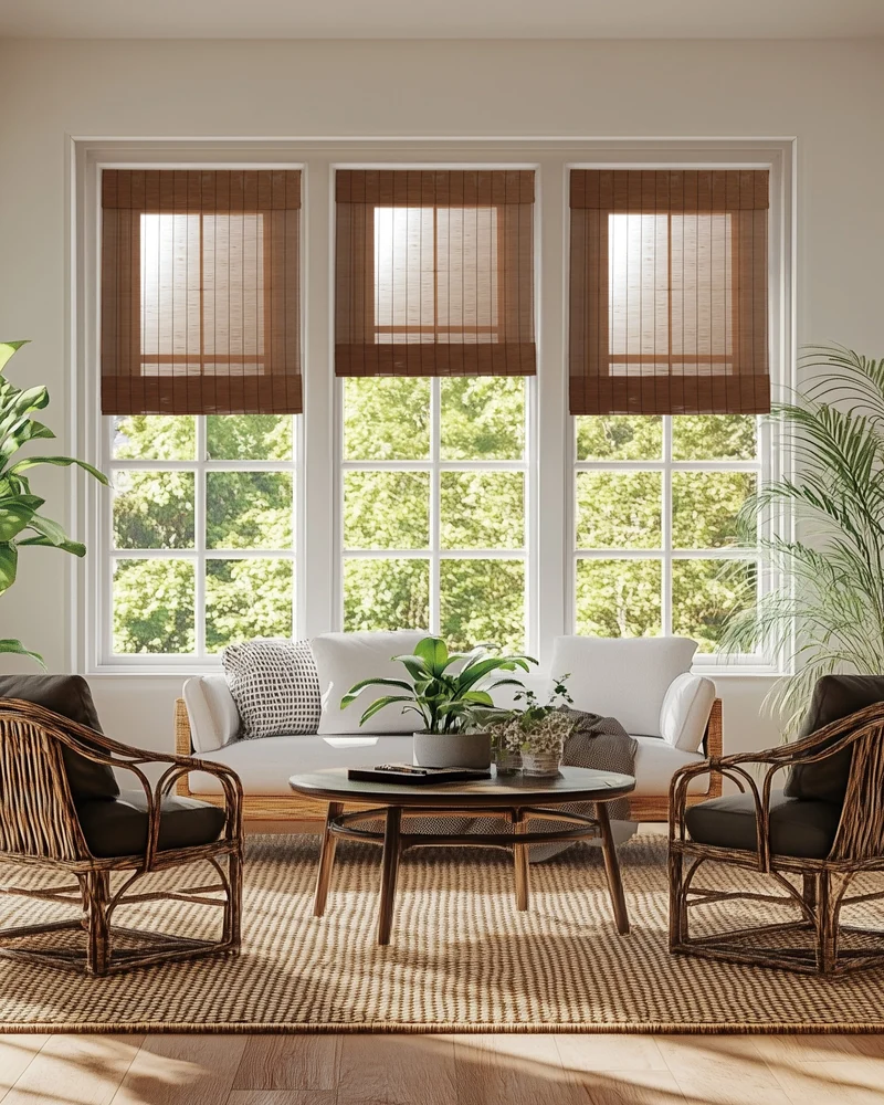 Toni Bamboo Woven Shade - Tan