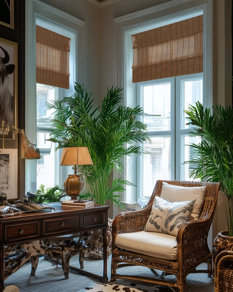Toni Bamboo Woven Shade - Tan