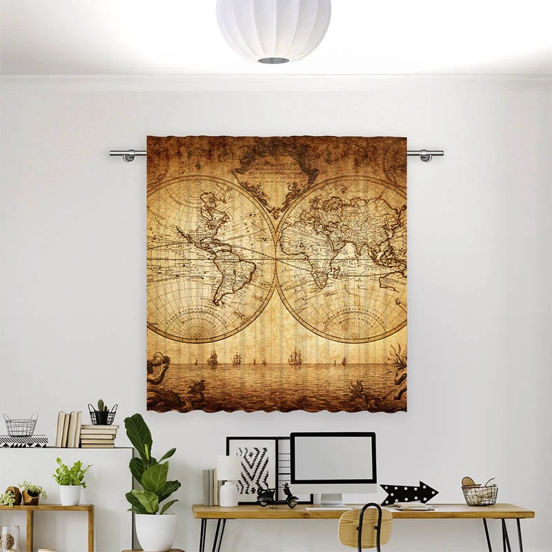 Vorhang Motiv "Vintage Map"