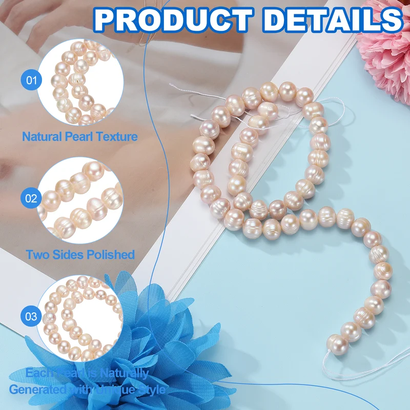 Freshwater Pearl Beads, 6-7mm Potato Shape Pearl String, Purple