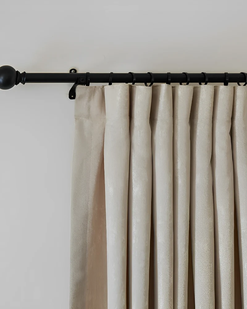 Glimmer 4 Layers Linen Blend Lightweight Soundproof Thermal Blackout Anti-Dust Textured Custom Curtain