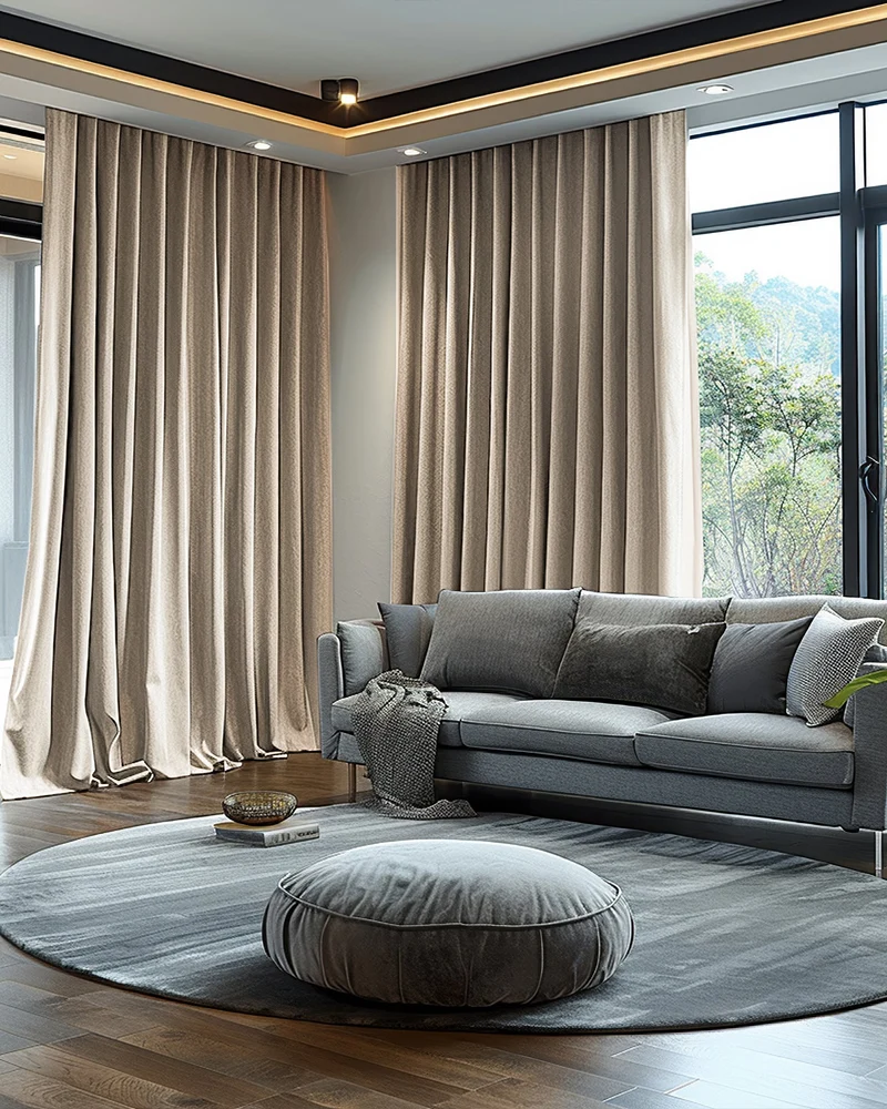 Quinn 4 Layers OEKO Heavyweight Soundproof Thermal 100% Blackout Velvet Custom Curtain