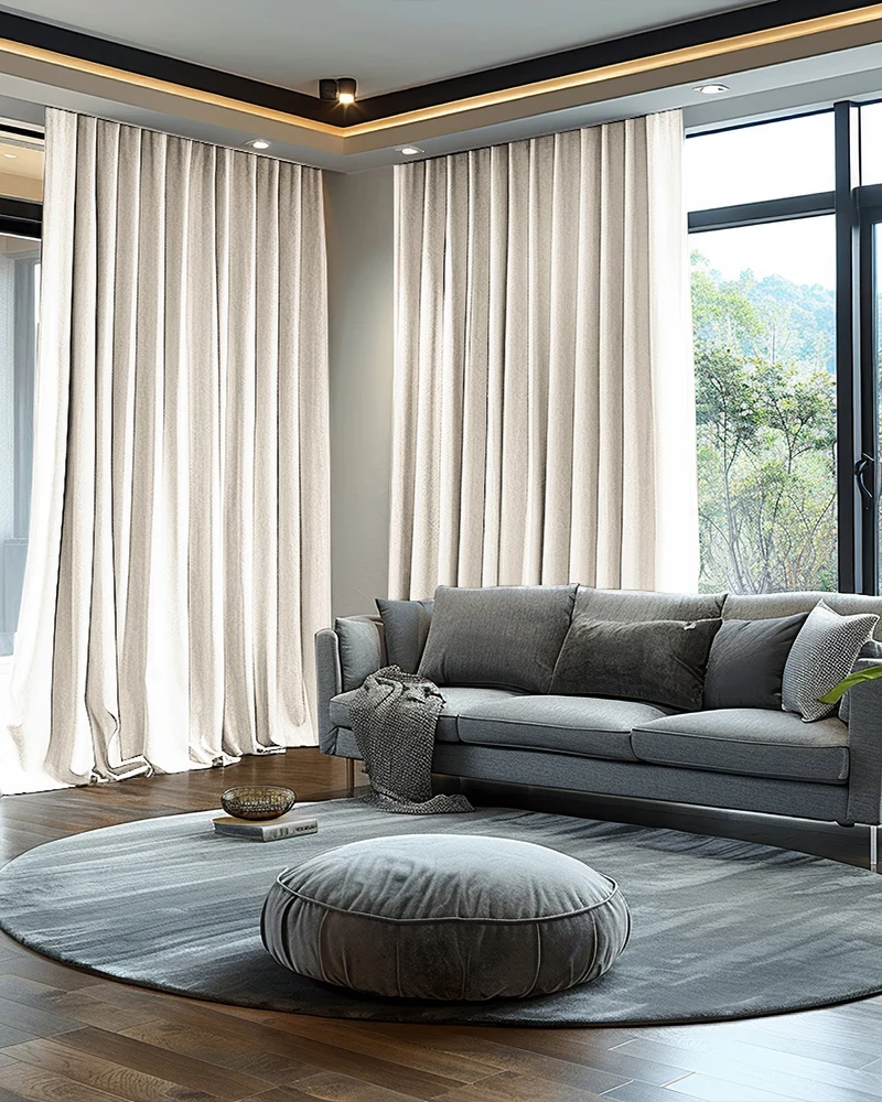 Quinn 4 Layers OEKO Heavyweight Soundproof Thermal 100% Blackout Velvet Custom Curtain