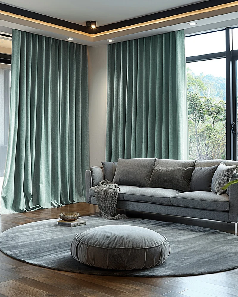 Quinn 4 Layers OEKO Heavyweight Soundproof Thermal 100% Blackout Velvet Custom Curtain